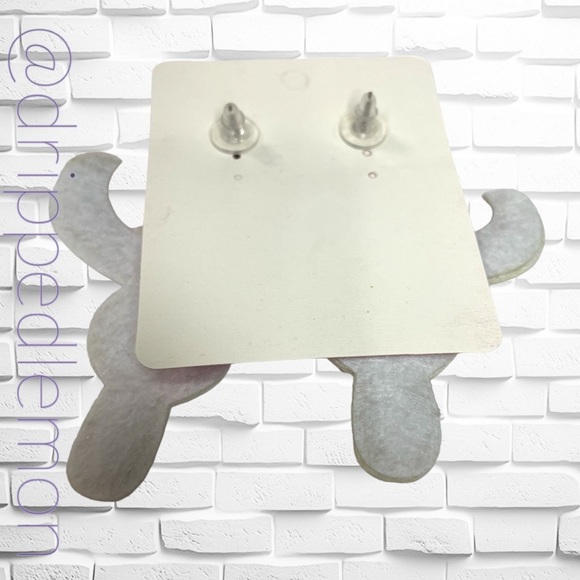 New Big Bull Head Colorful Beaded Dangle Earrings Gold Handmade Women’s Cowgirl - Picture 4 of 6